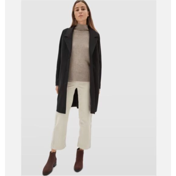 EVERLANE The Dream Coat Ponte black Oversized medium NEW - Picture 1 of 12